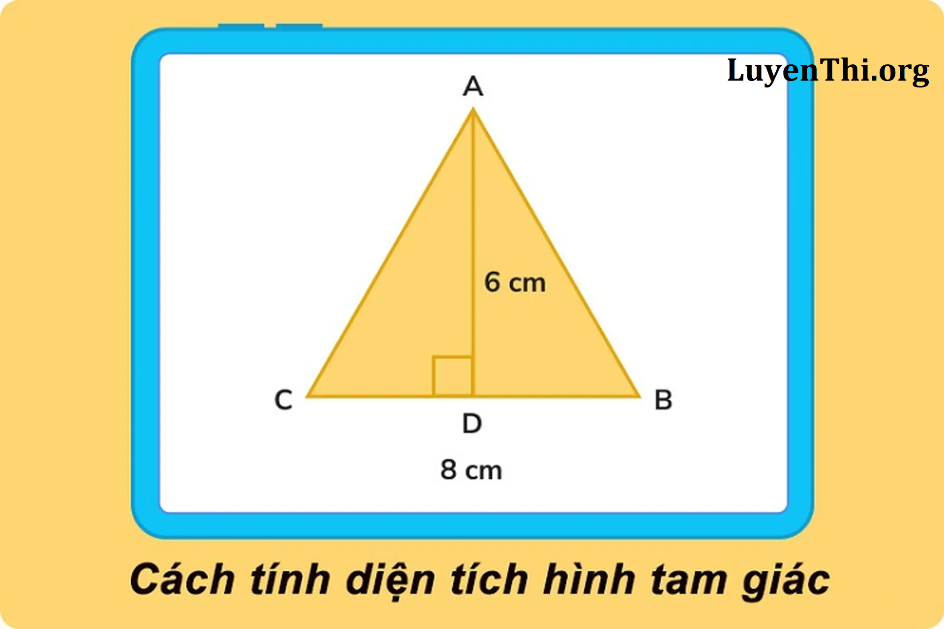 Tính diện tích tam giác