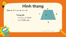 Công thức tính chu vi hình thang